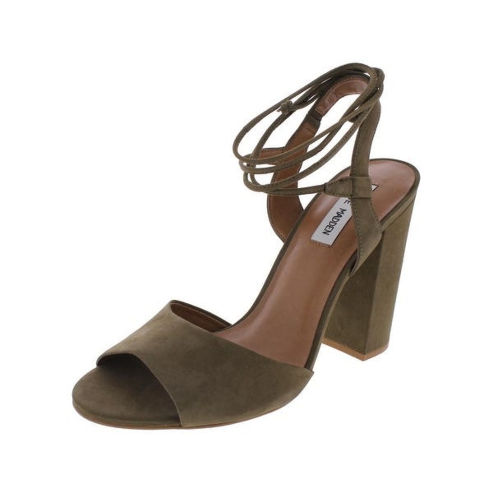steve madden green sandal heels